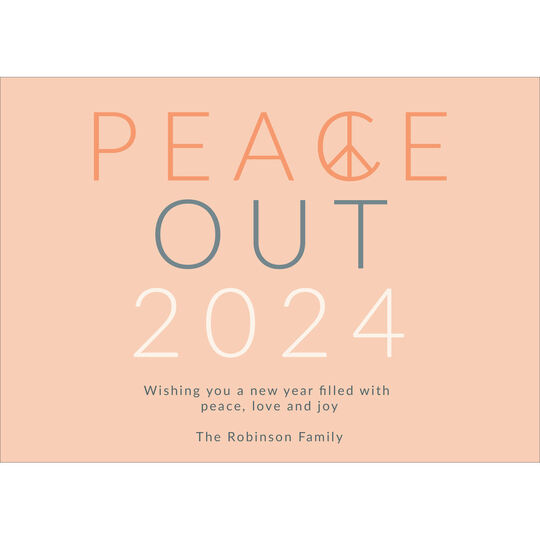 Peace Out 2024 New Year Cards